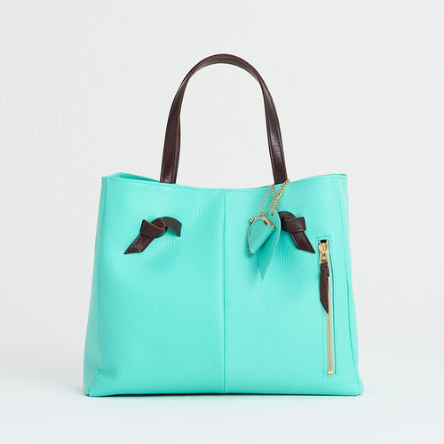 結び手提げトート シュリンク ミント