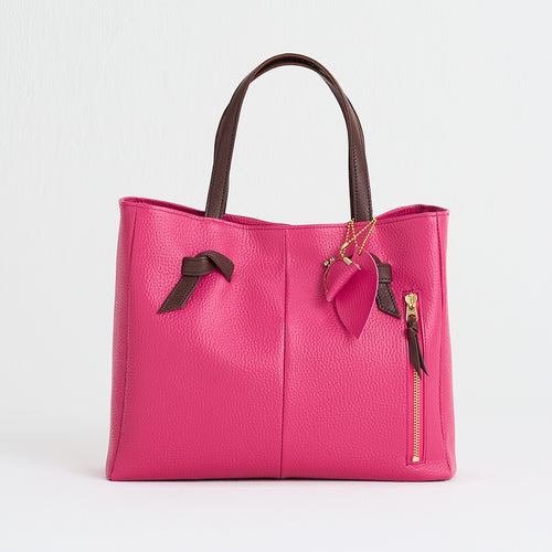 結び手提げトート シュリンク マゼンタ